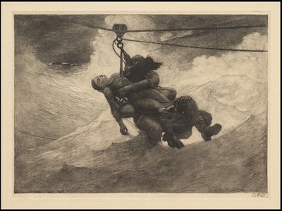 Lebenslinie, 1884, wahrscheinlich gedruckt ca. 1940 von Winslow Homer