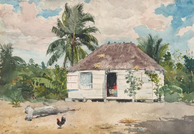 Einheimische Hütte in Nassau, 1885 von Winslow Homer