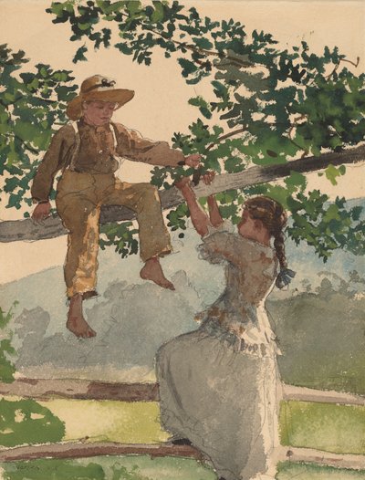 Auf dem Zaun, 1878 von Winslow Homer