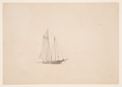 Schoner mit Beiboot von Winslow Homer