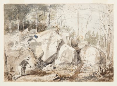 Eine Eichhörnchenfalle stellen von Winslow Homer