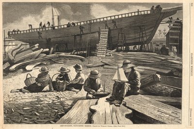 Schiffbau, Gloucester Harbor, aus Harper von Winslow Homer