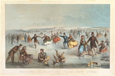 Schlittschuhlaufen im Central Park, New York von Winslow Homer