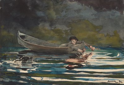 Skizze für Hund und Jäger von Winslow Homer