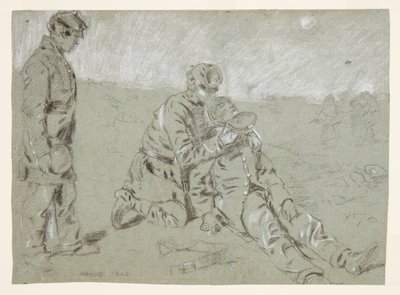Soldat gibt einem verwundeten Kameraden Wasser von Winslow Homer