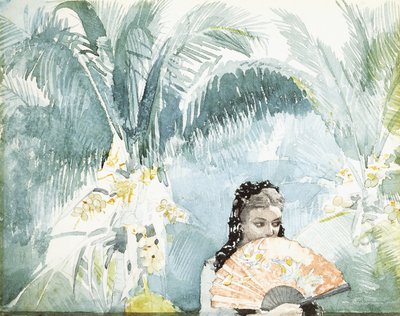 Spanisches Mädchen mit Fächer, 1885 von Winslow Homer