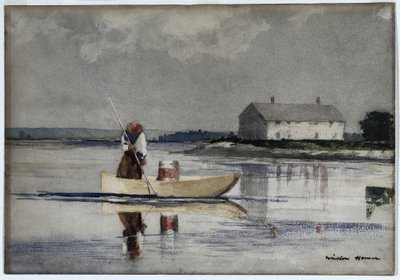 Aale stechen, späte 1800er Jahre von Winslow Homer