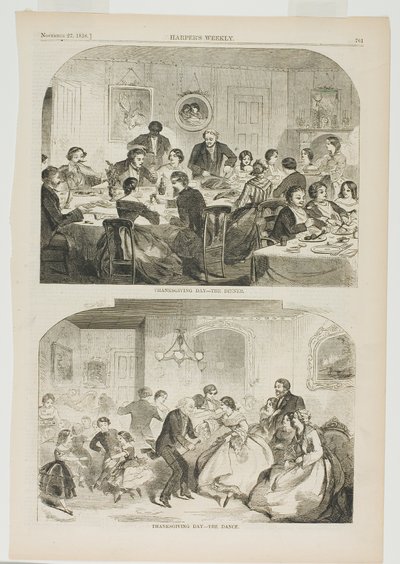 Erntedankfest - Das Abendessen und der Tanz von Winslow Homer