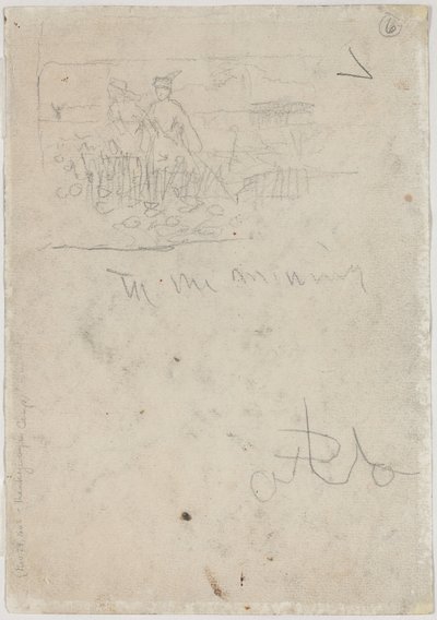 Thanksgiving im Lager [verso], n.d. von Winslow Homer