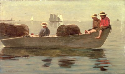 Drei Jungen in einem Dory, 1873 von Winslow Homer