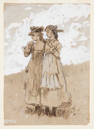 Zwei junge Mädchen von Winslow Homer