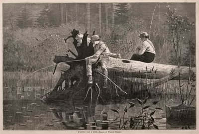 Warten auf einen Biss, 1874 von Winslow Homer