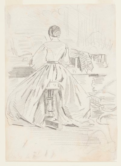 Frau am Klavier von Winslow Homer