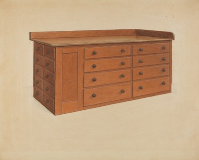 Schneidertisch, 1937 von Winslow Rich