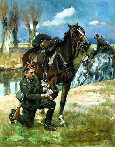 Die Hilfe eines Freundes von Wojciech Kossak