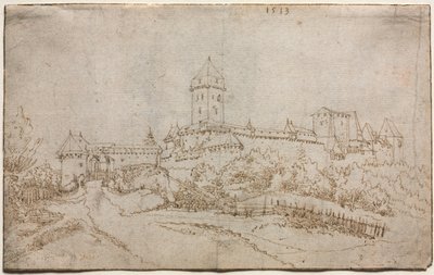 Ansicht eines Schlosses (recto) von Wolfgang Huber
