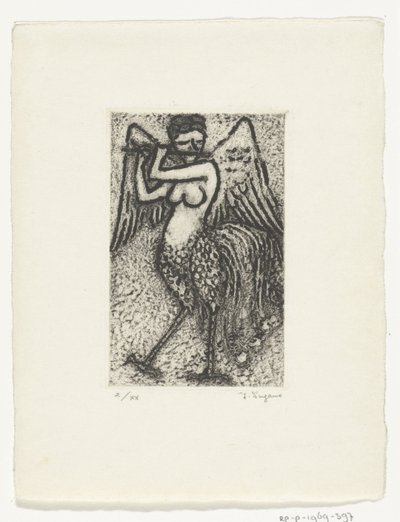 Flötenspielende Sirene von Yo Sugano (signed by artist)