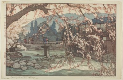 Ein Spa im Frühling von Yoshida Hiroshi