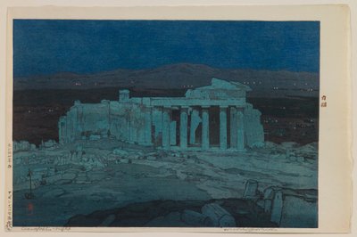 Antike Ruinen von Athen (Akropolis — Nacht) von Yoshida Hiroshi