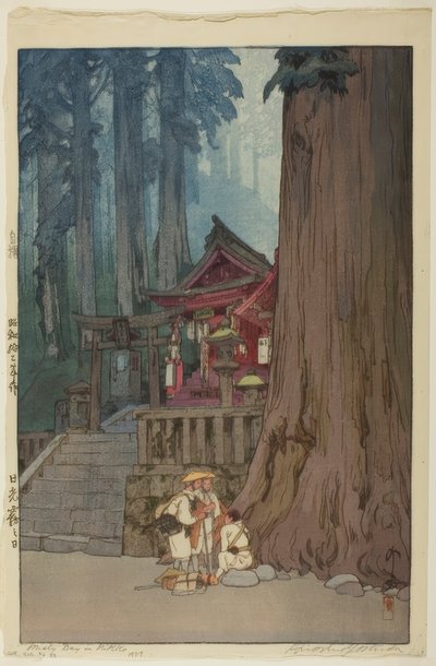 Nebliger Tag in Nikko von Yoshida Hiroshi
