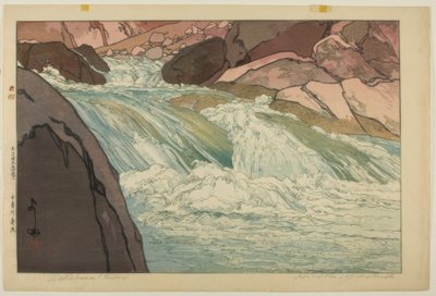 Nakabusa-Fluss-Stromschnellen von Yoshida Hiroshi