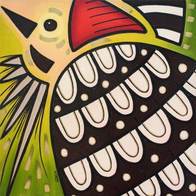 Garten Vögel Specht, 2023 von Yue Zeng
