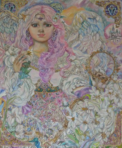 Ein Engel der rosa Lilie von Yumi Sugai