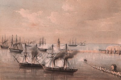 Angriff der Flotte auf die Laterne, Belagerung von Ancona von William Walcutt