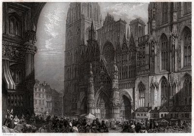 Kathedrale von Rouen, ca. 1850 von . .
