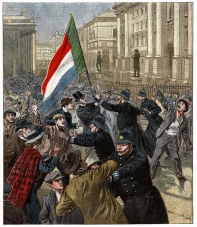 Demonstrationen in Dublin von . .