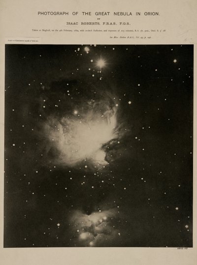 Großer Orionnebel (M42), 4. Februar 1889 von John Pardon