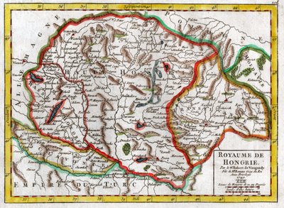 Karte von Ungarn 1749 von . .
