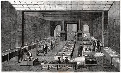 Arbeiter in der Silberschmiede von Frederick (attr. to) Barnard