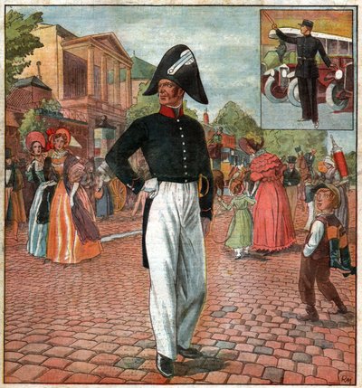 Polizist in Paris von Ferdinand Georg Waldmuller