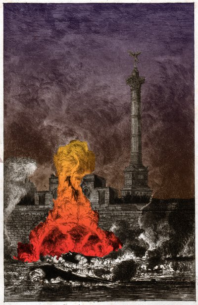Die Kommune von Paris (Gravur) von . .