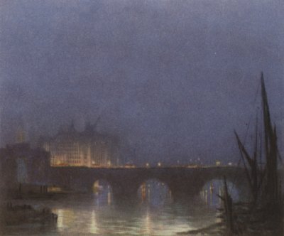 Ein Nocturne der London Bridge von after Donald Maxwell