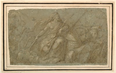 Frieden verbrennt Kriegsattribute von after Francesco Salviati