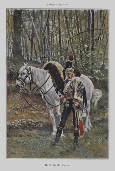 Schwarzer Husar (1796) von after Francois Flameng