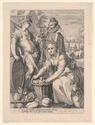 Vier Jahreszeiten (Herbst) von after Hendrik Goltzius