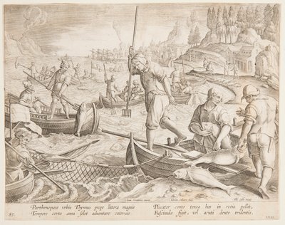 Thunfischfang von after Jan van der Straet, called Stradanus