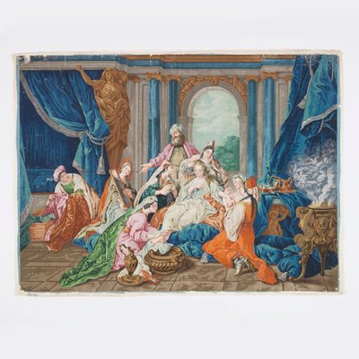 Die Toilette der Esther von after Jean François de Troy