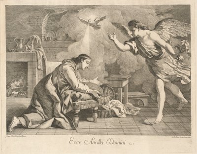 Die Verkündigung von after Jean François de Troy Jean Baptiste Hutin