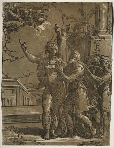 Die Tiburtinische Sibylle und Kaiser Augustus von after Parmigianino
