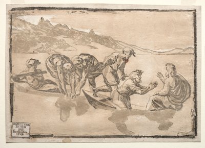 Der wunderbare Fischfang von after Raphael