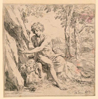 Heiliger Johannes in der Wildnis von after Simone Cantarini