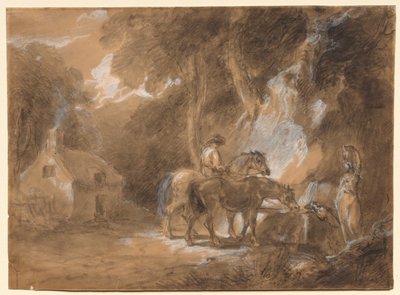 Die Rast am Frühling von attributed to Thomas Barker