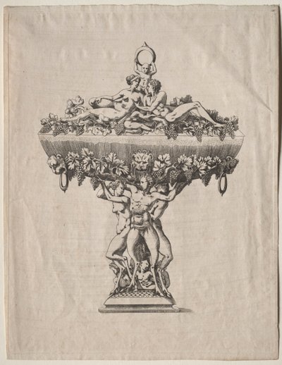 Bedeckter Becher mit Traubenfeston von copy after Antonio Fantuzzi