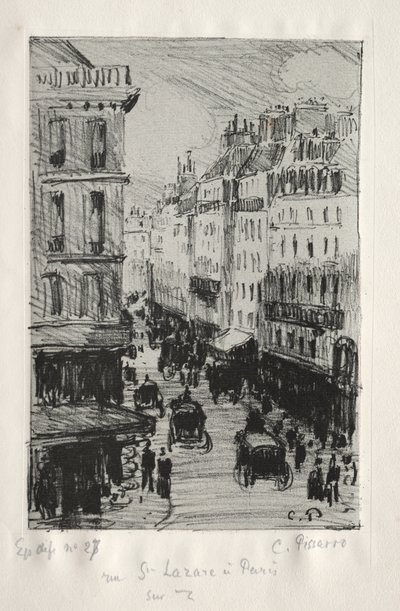 Rue Saint-Lazare, Paris von copy after Augustin Pajou