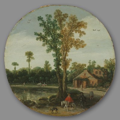 Reisende an einem See, 1625 von van de Velde Esaias
