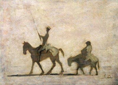 Don Quijote Und Sancho Panza Ol